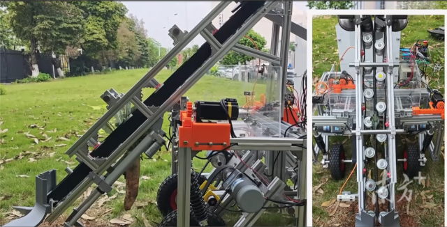 全自动萝卜采摘机器人。 图片